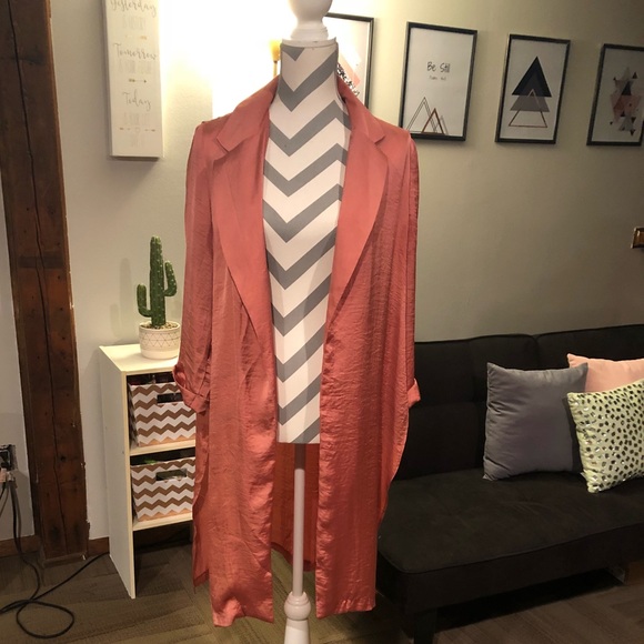 charlotte russe Jackets & Blazers - Rose gold/salmon duster